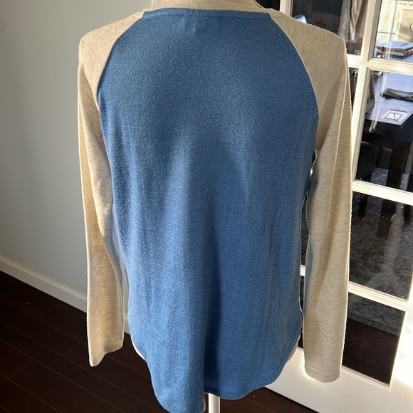 SO baseball tee, blue and grey, XS - Picture 6 of 11